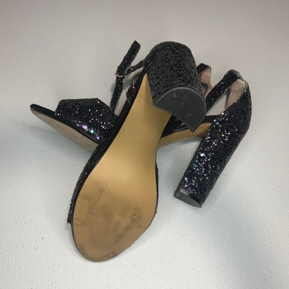 Betsy Johnson Multicolor Mermaidcore Glitter Block Heel Sandals - Size 9.5 - Picture 7 of 9